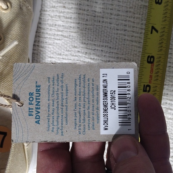 NWOB New Womens Chaco Chillos Sneaker Summer Melon Size 7 - Picture 4 of 10